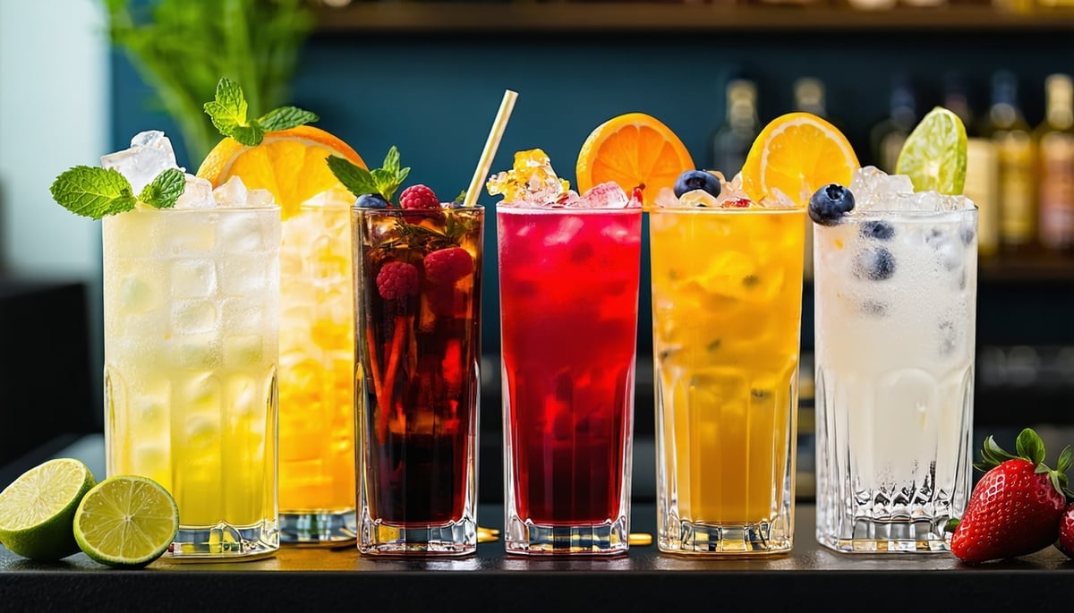A selection of luxury non alcoholic beverages