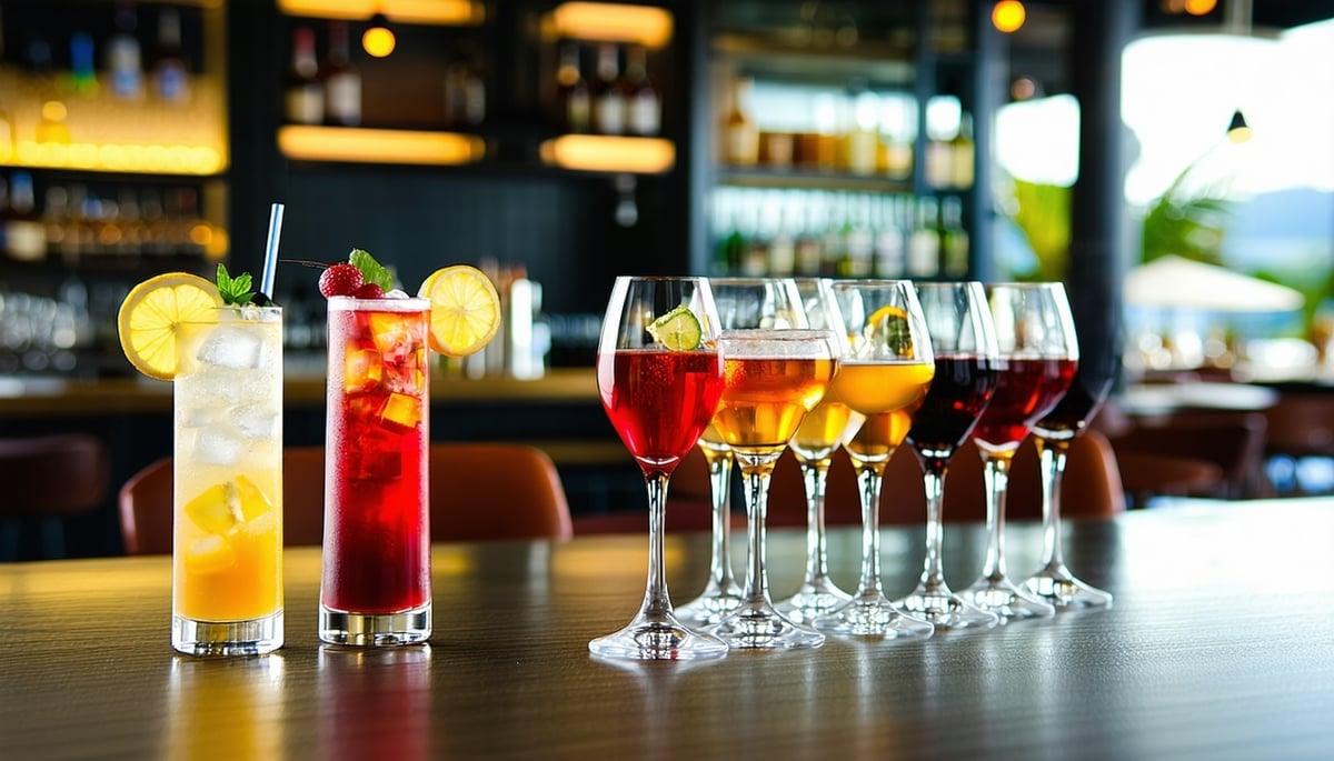 Hospitality setting with premium beverages